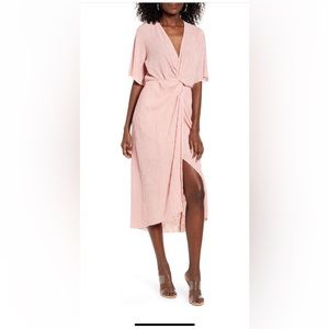 All in Favor Dolman Plisse MIDI Dress*NWT